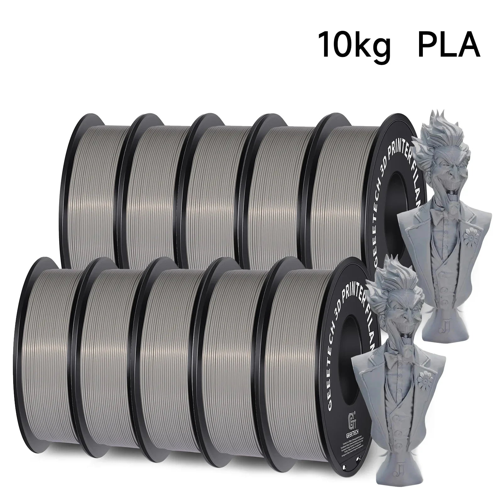 GEEETECH 10Kg In One Box Matte/PETG/Silk PLA/TPU/ABS+ 3D PLA Filament 1.75mm Spool Wire For 3D Printer Material,Safety