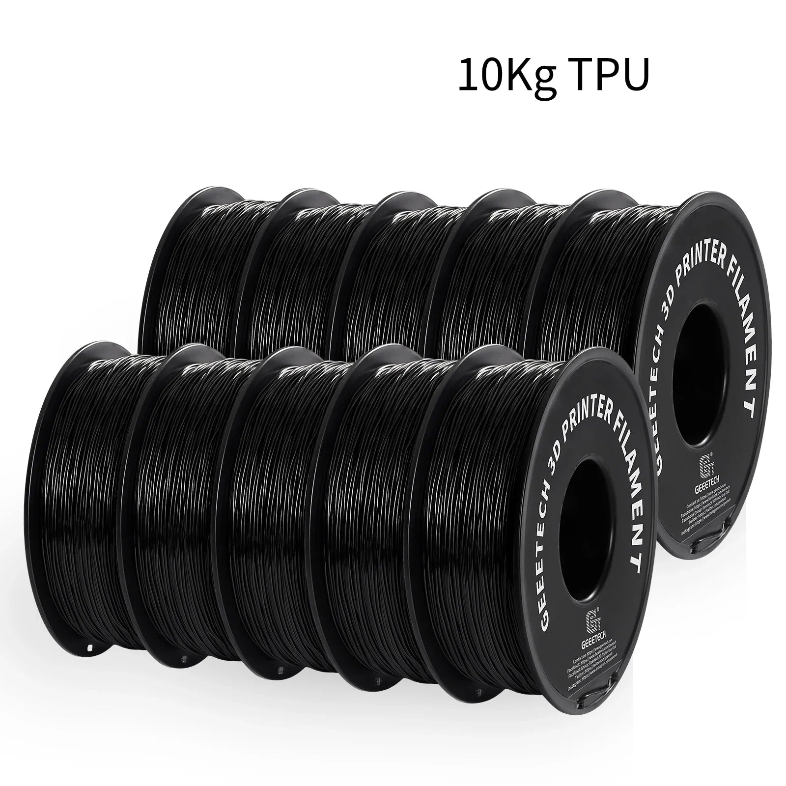 GEEETECH 10Kg In One Box Matte/PETG/Silk PLA/TPU/ABS+ 3D PLA Filament 1.75mm Spool Wire For 3D Printer Material,Safety