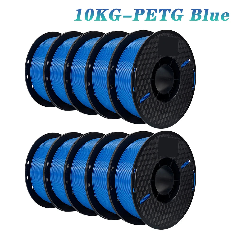 22LBS TPU PETG PLA filament 3D Printer Filament 10 Rolls 1KG 1.75MM Odorless Eco-Friendly Good Tougness No Bubble Mix Color Set