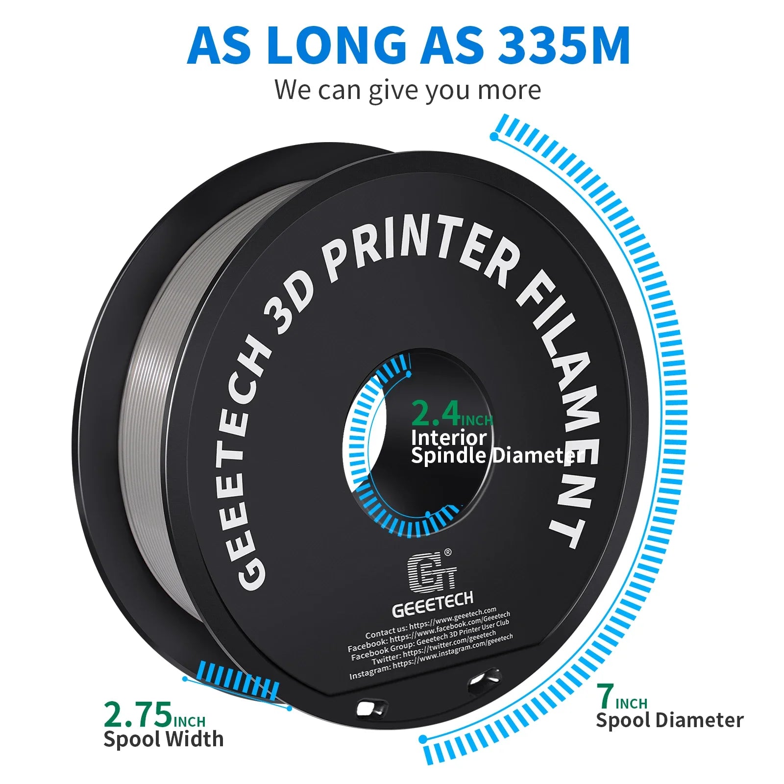 GEEETECH 10Kg In One Box Matte/PETG/Silk PLA/TPU/ABS+ 3D PLA Filament 1.75mm Spool Wire For 3D Printer Material,Safety
