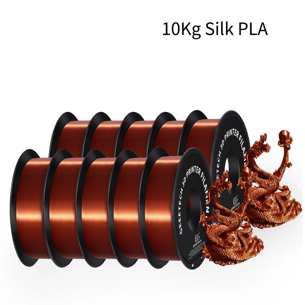 GEEETECH 10Kg In One Box Matte/PETG/Silk PLA/TPU/ABS+ 3D PLA Filament 1.75mm Spool Wire For 3D Printer Material,Safety
