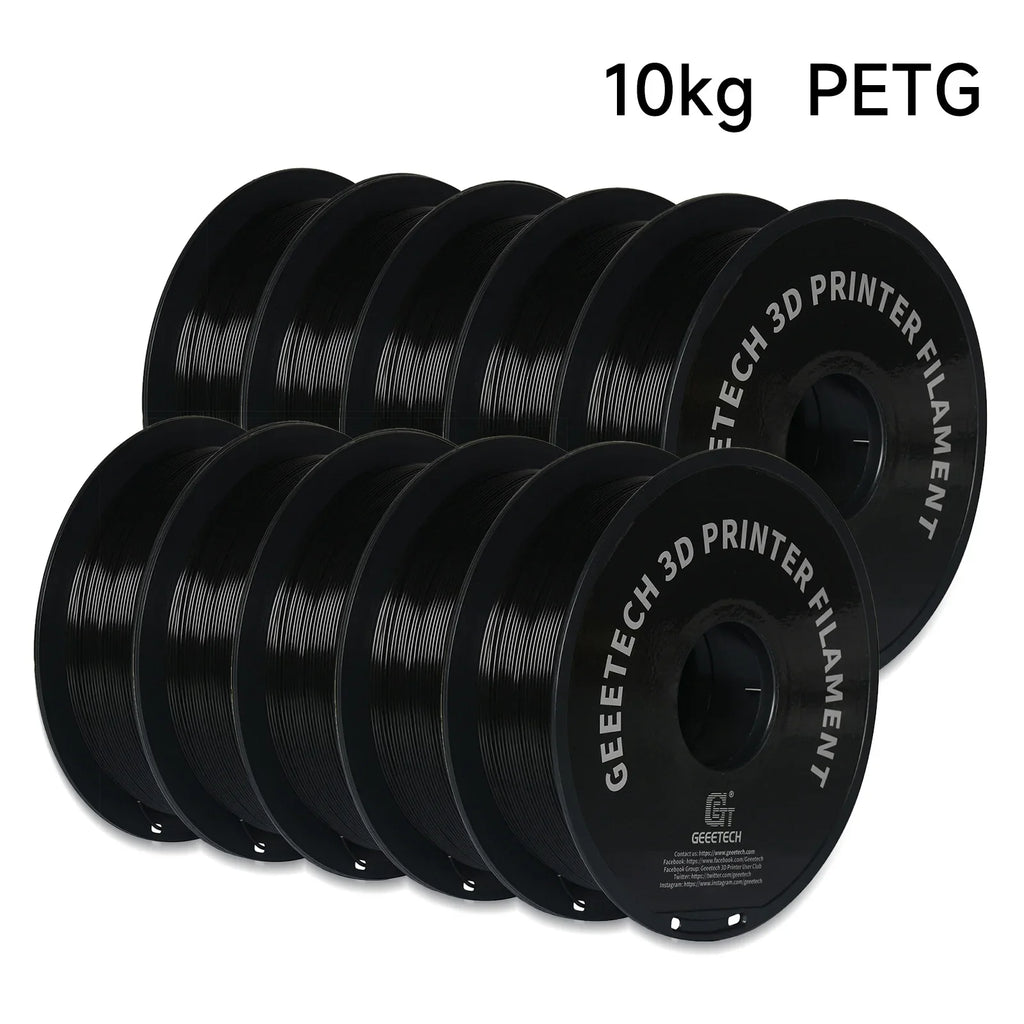 GEEETECH 10Kg In One Box Matte/PETG/Silk PLA/TPU/ABS+ 3D PLA Filament 1.75mm Spool Wire For 3D Printer Material,Safety