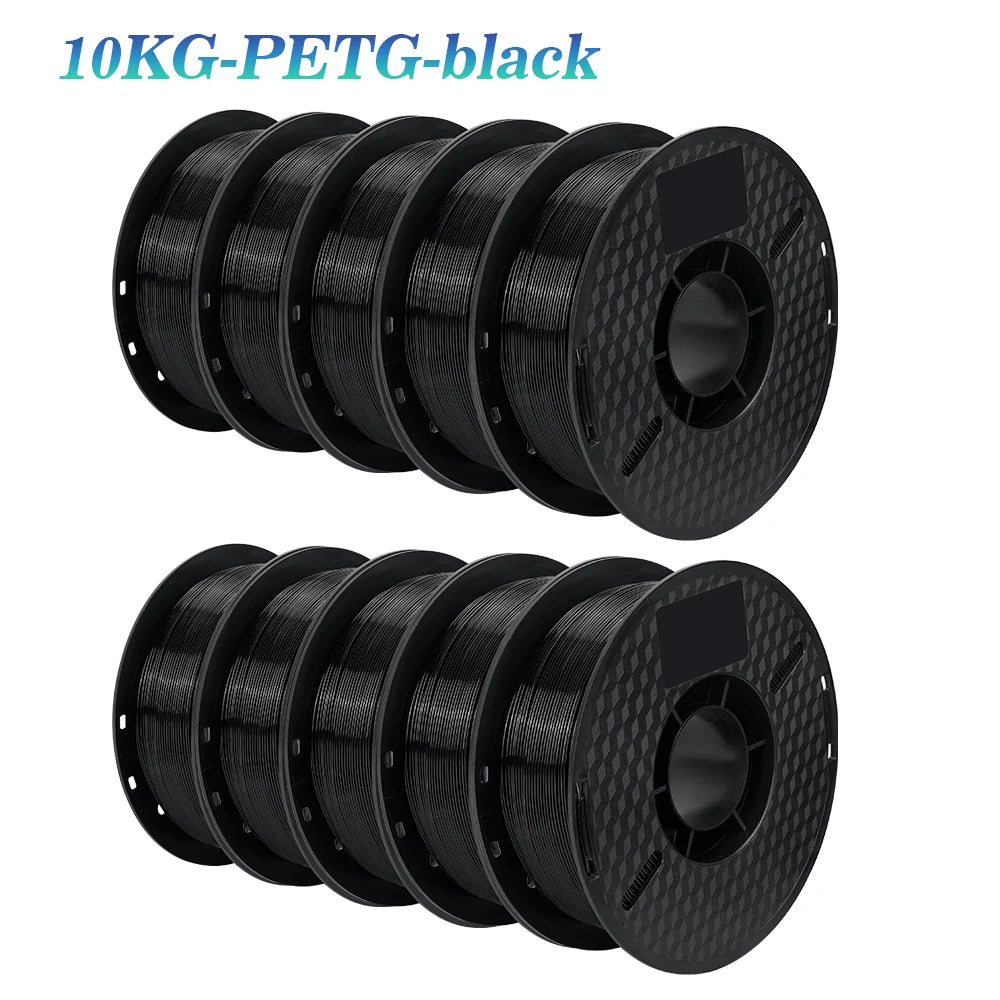22LBS TPU PETG PLA filament 3D Printer Filament 10 Rolls 1KG 1.75MM Odorless Eco-Friendly Good Tougness No Bubble Mix Color Set