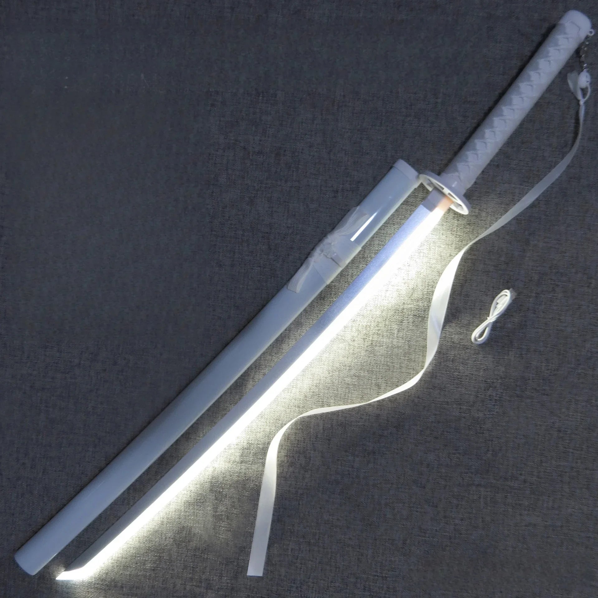 40inch Luminous Bleach Katana Kuchiki Rukia Sword Led Light Anime Cosplay Prop Knife Real Size Japanese Katana Samurai Sabre Toy