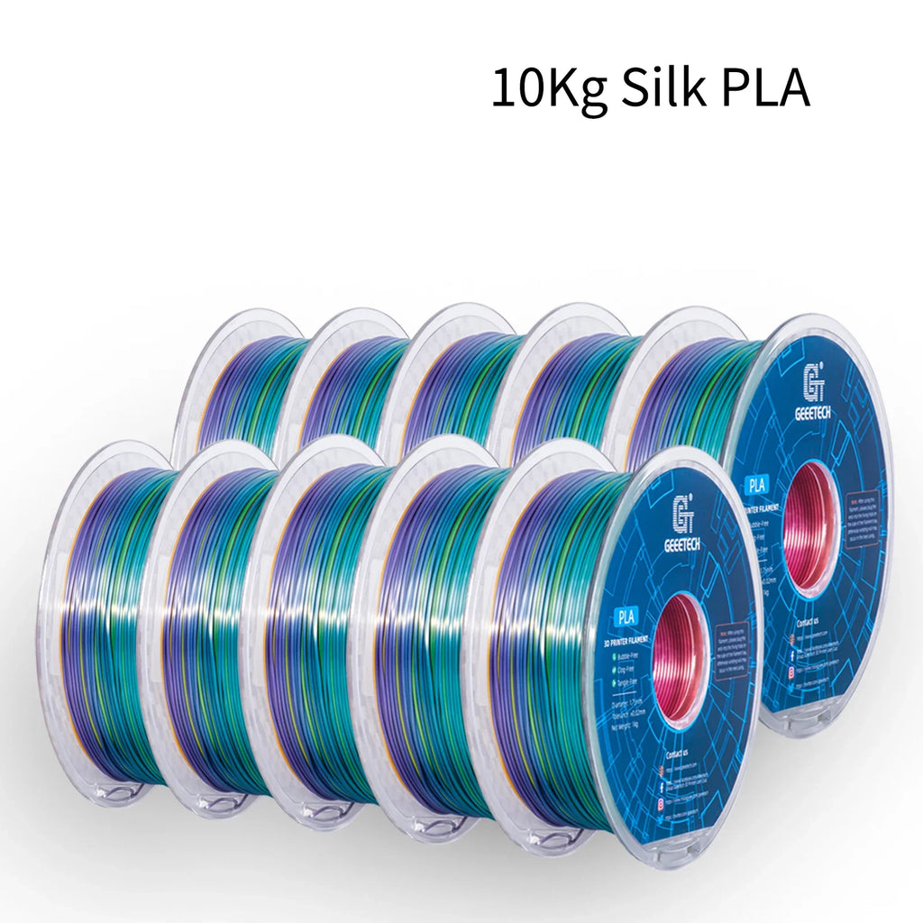 GEEETECH 10Kg In One Box Matte/PETG/Silk PLA/TPU/ABS+ 3D PLA Filament 1.75mm Spool Wire For 3D Printer Material,Safety