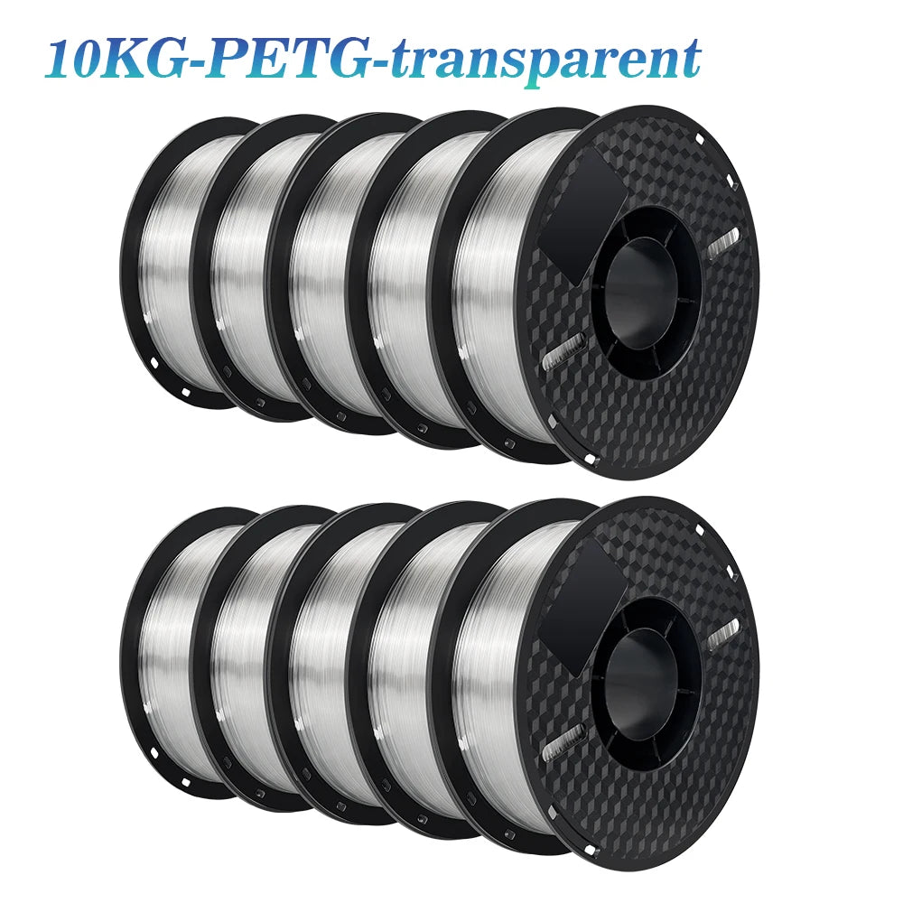 22LBS TPU PETG PLA filament 3D Printer Filament 10 Rolls 1KG 1.75MM Odorless Eco-Friendly Good Tougness No Bubble Mix Color Set