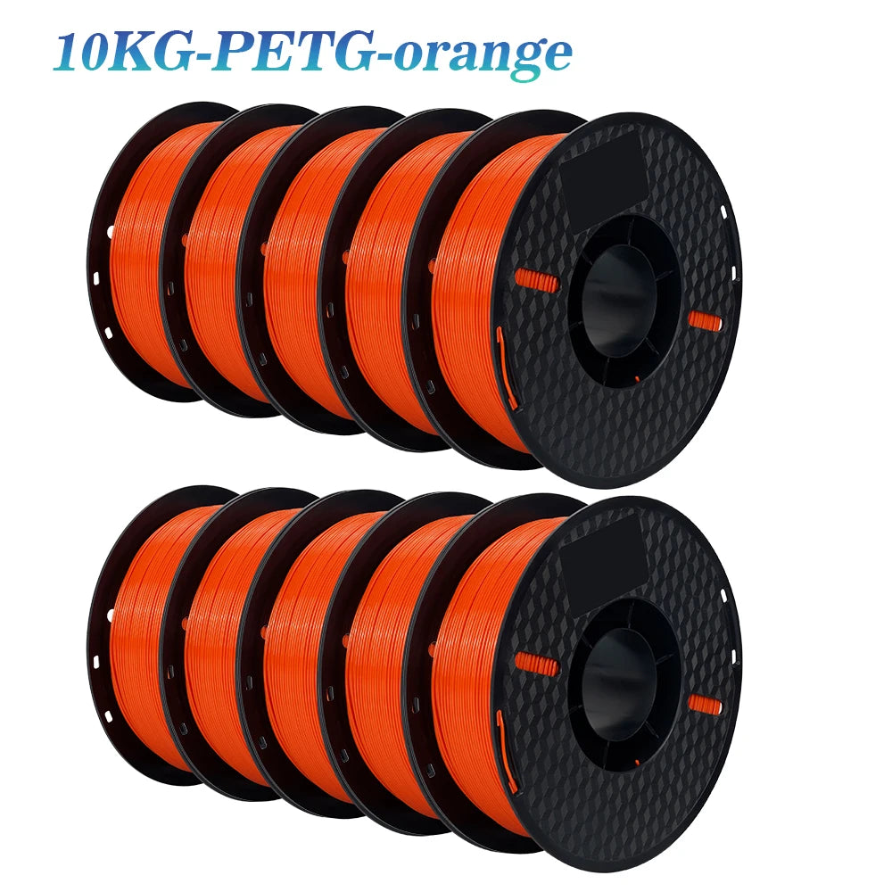 22LBS TPU PETG PLA filament 3D Printer Filament 10 Rolls 1KG 1.75MM Odorless Eco-Friendly Good Tougness No Bubble Mix Color Set