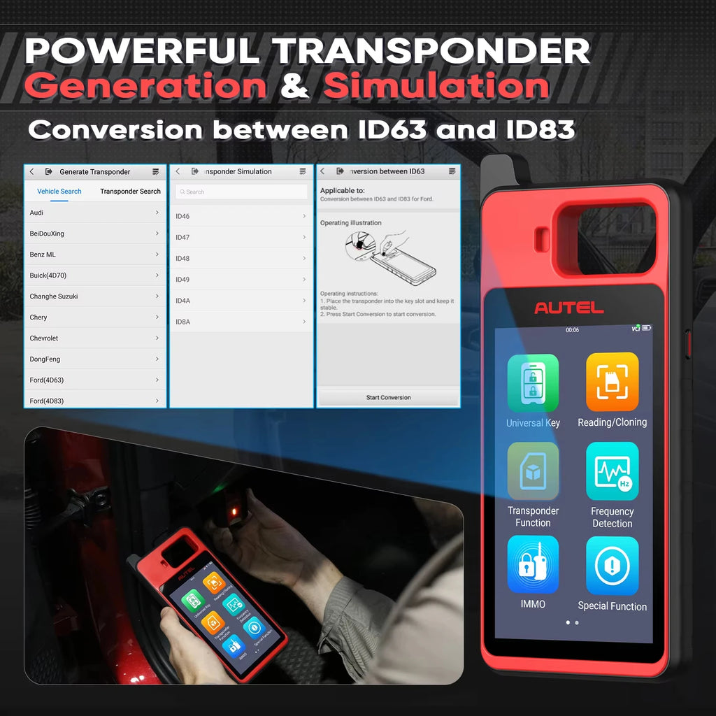 Autel MaxiIM KM100 KM100X Key Tool Car IMMO Universal Key Generator Kit Support All key Lost,Delete Key Key Programmer,Add Key