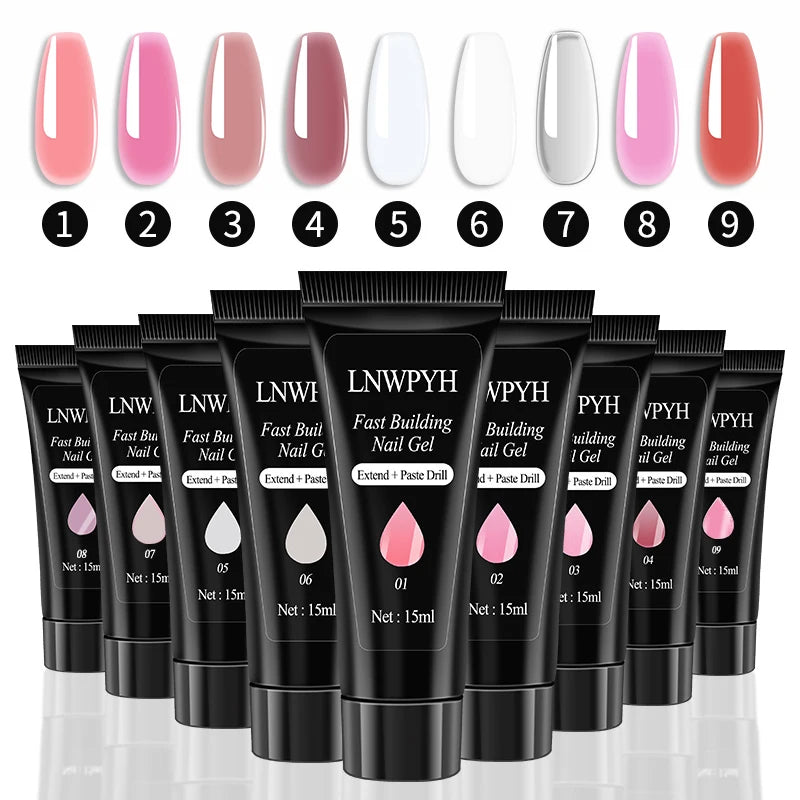 Poly Extension Nail Gel Set Professional Nail Art Kit Acrylic Nail Extension Finger All For Quick Building Gel Extension Gel Kit