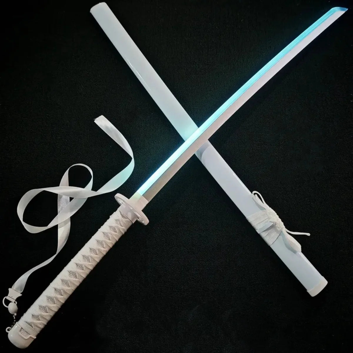40inch Luminous Bleach Katana Kuchiki Rukia Sword Led Light Anime Cosplay Prop Knife Real Size Japanese Katana Samurai Sabre Toy